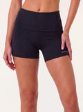 Refine Fold Over Shorts | Black