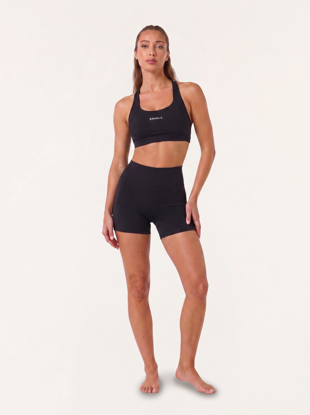 Refine Elina Cross Back Sports Bra | Black