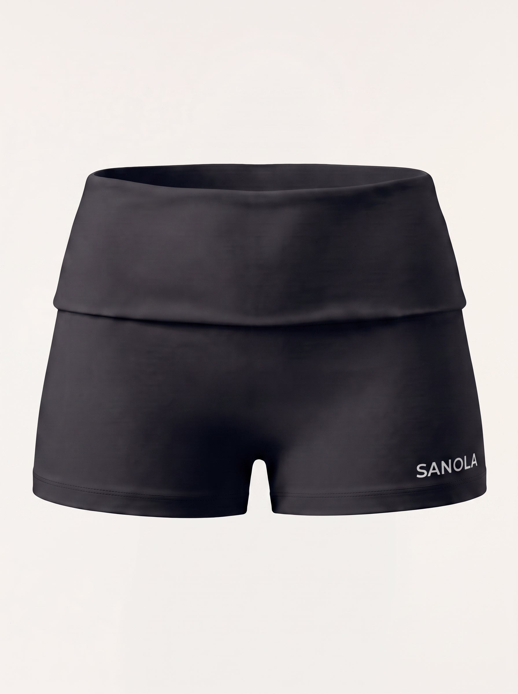 Refine Fold Over Shorts | Black