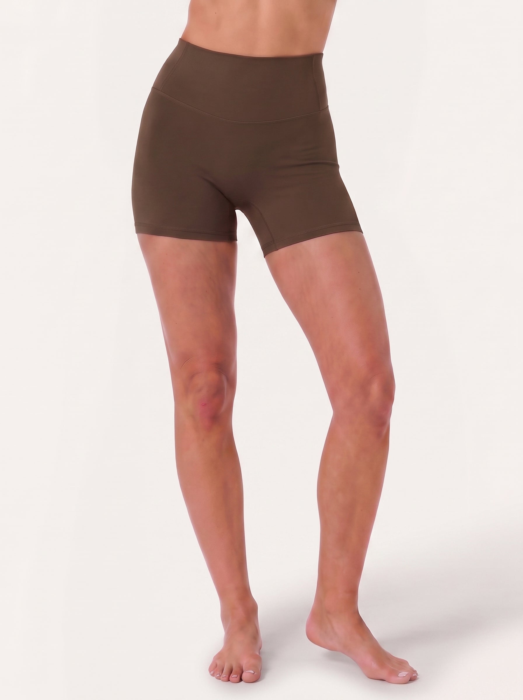 Refine High Waist Shorts | Espresso