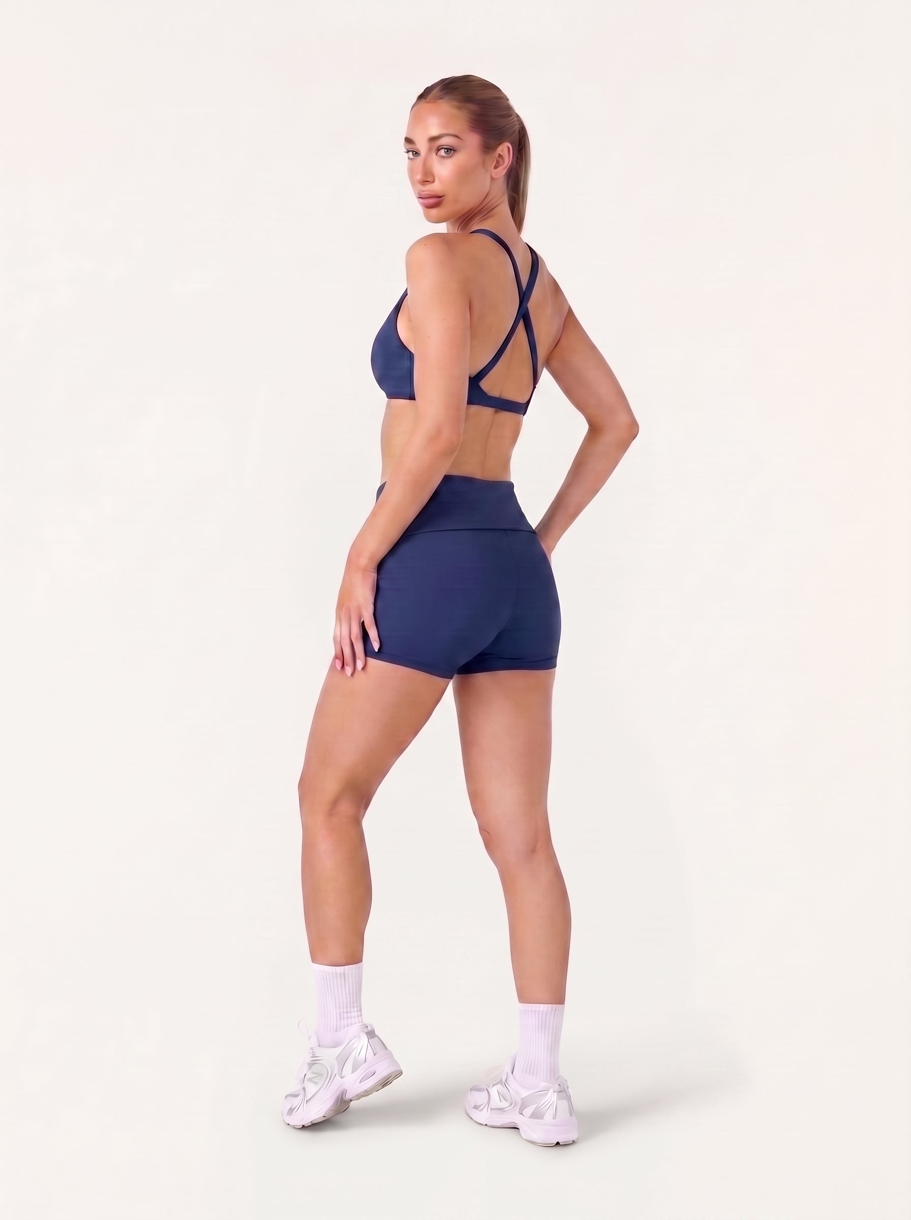 Refine Selene Cross Back Sports Bra | Navy Blue