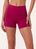 Refine Fold Over Shorts | Raspberry