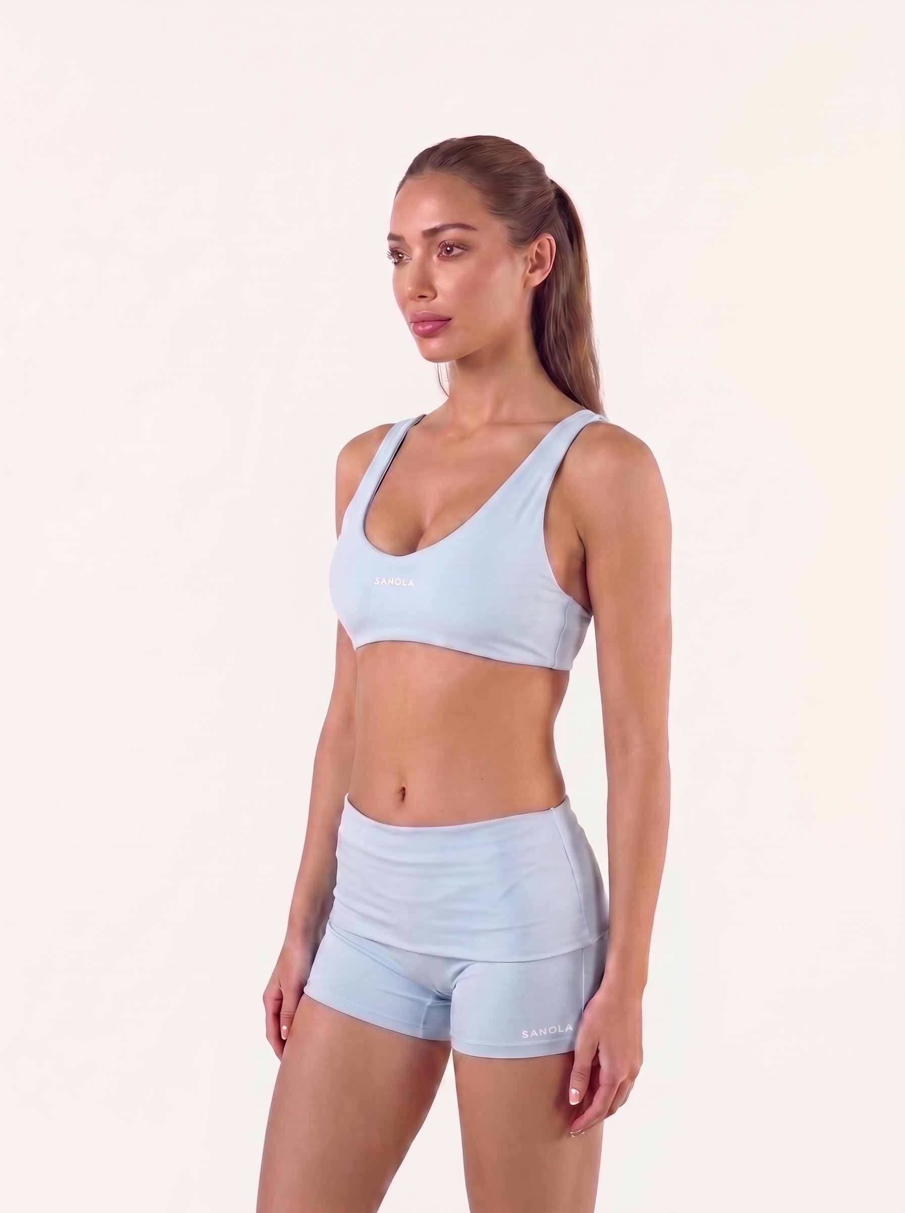 Refine Fold Over Shorts | Cloud blue