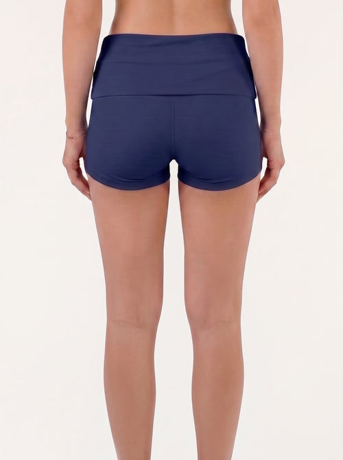 Refine Fold Over Shorts | Navy Blue
