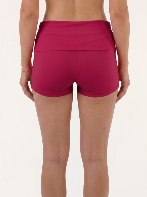 Refine Fold Over Shorts | Raspberry