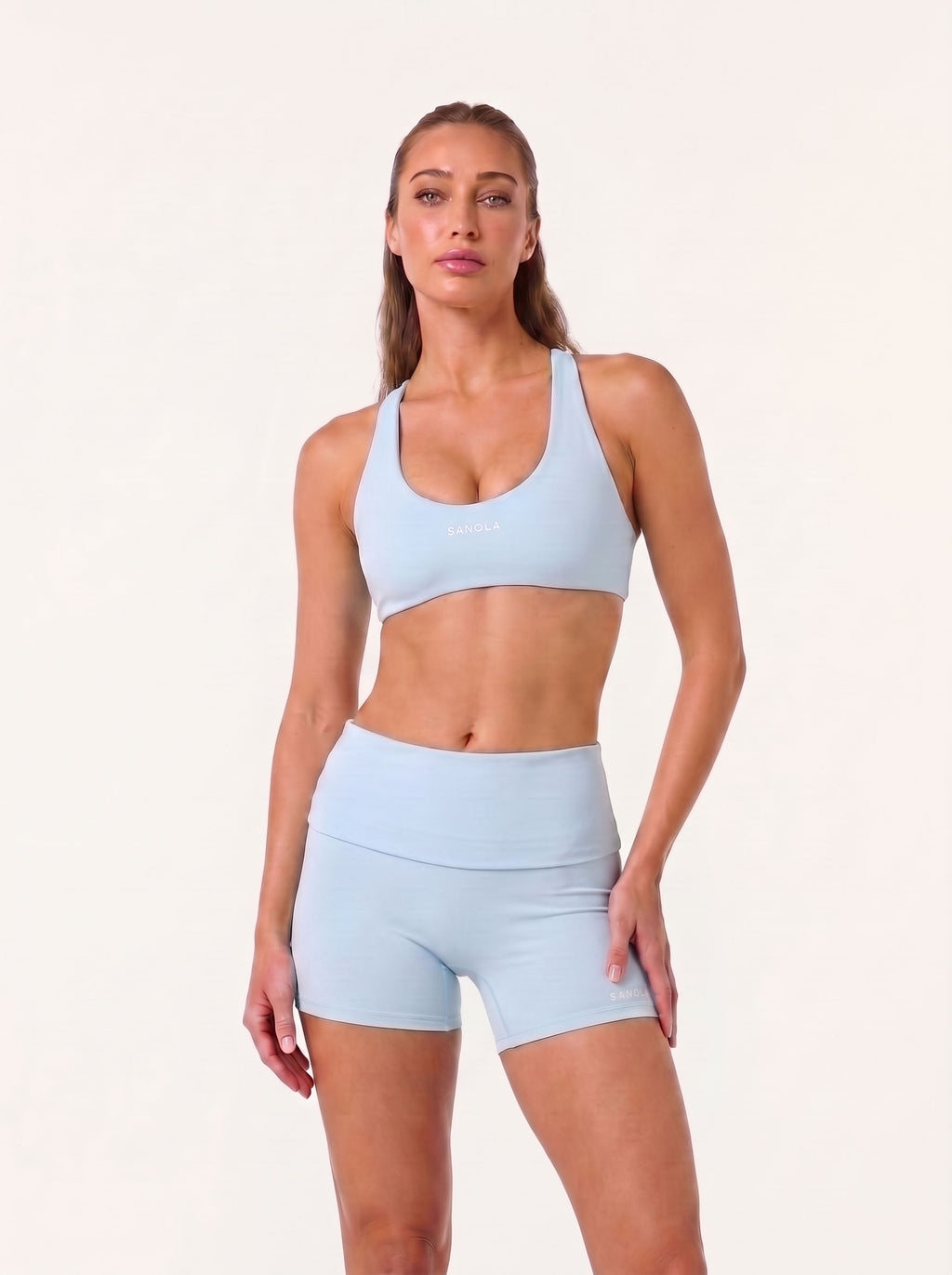 Refine Fold Over Shorts | Cloud blue