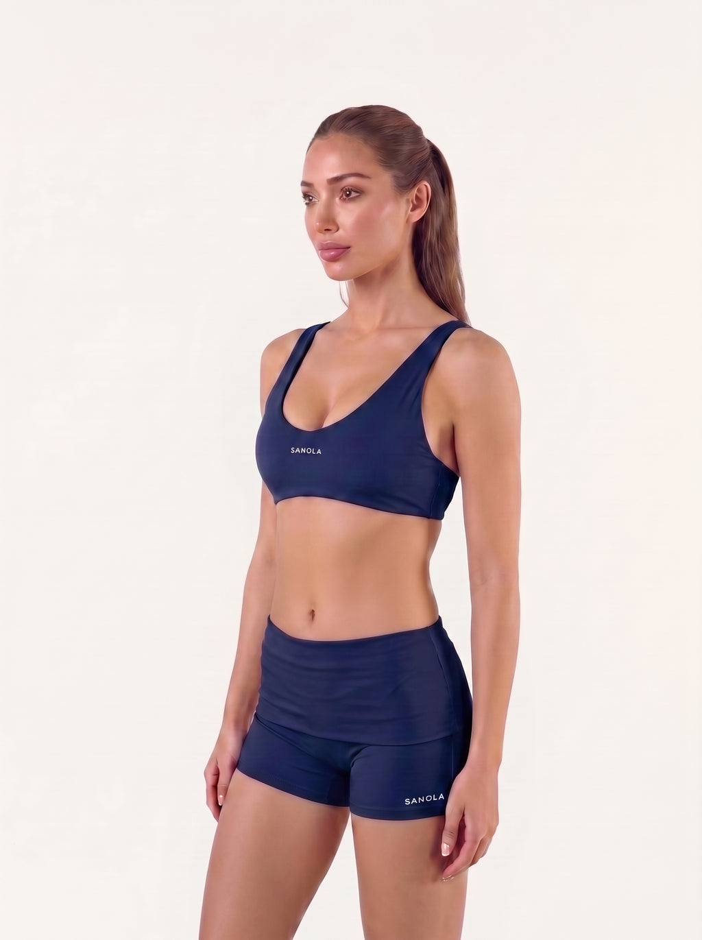 Refine Selene Cross Back Sports Bra | Navy Blue