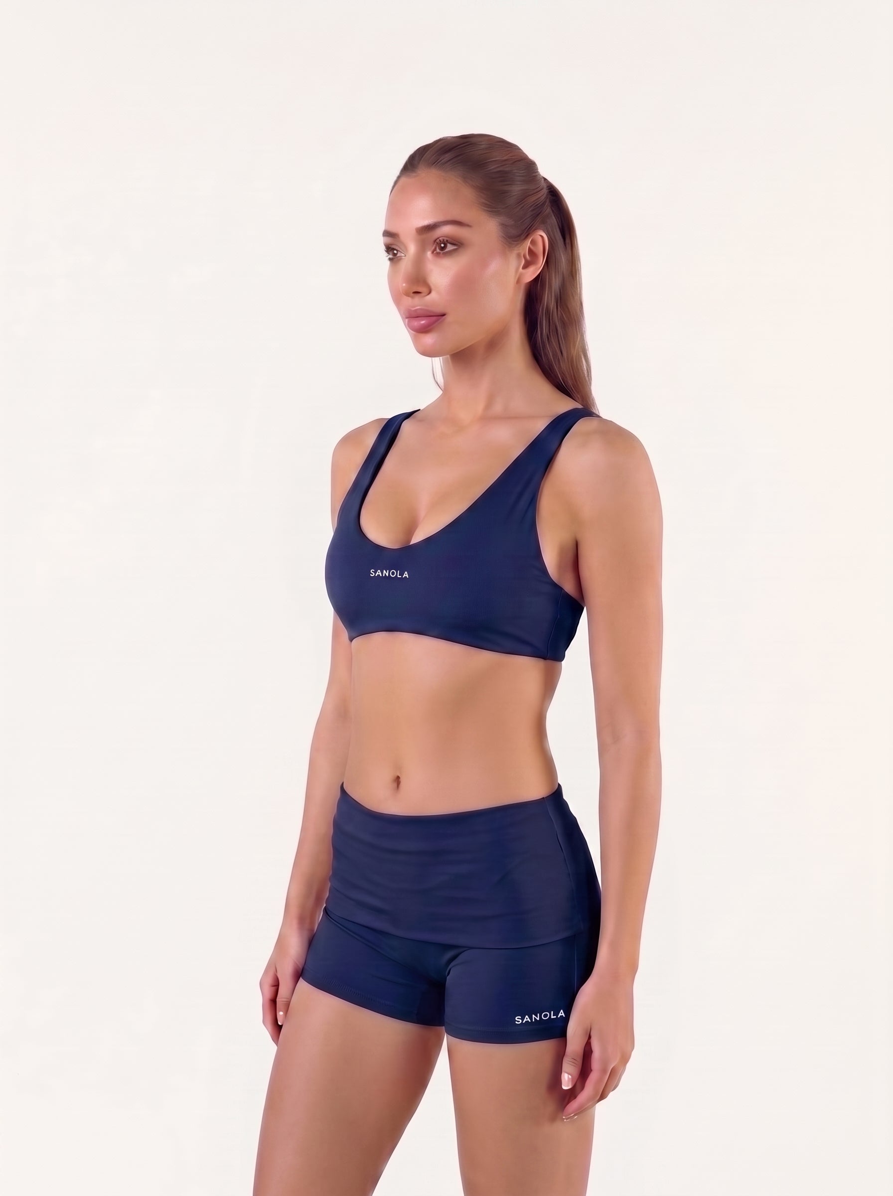 Refine Selene Cross Back Sports Bra | Navy Blue