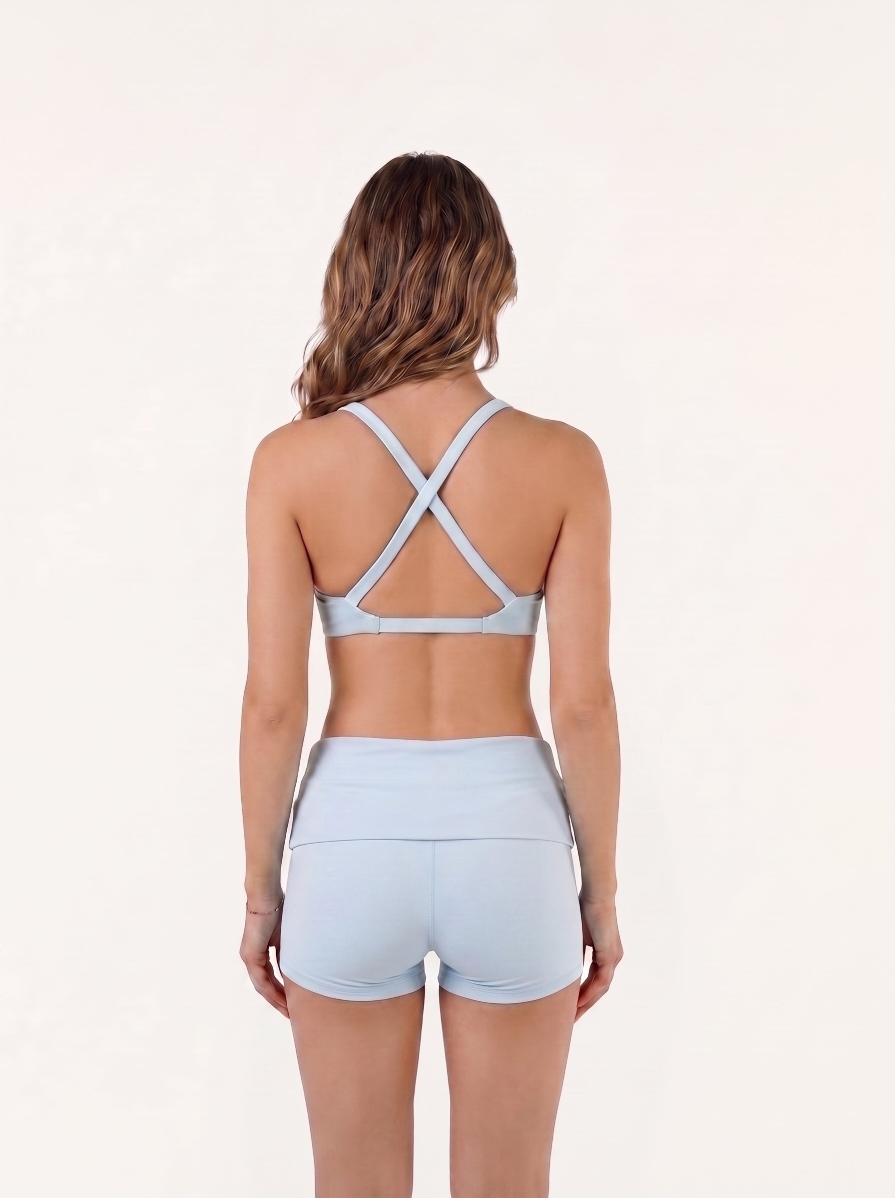 Refine Fold Over Shorts | Cloud blue