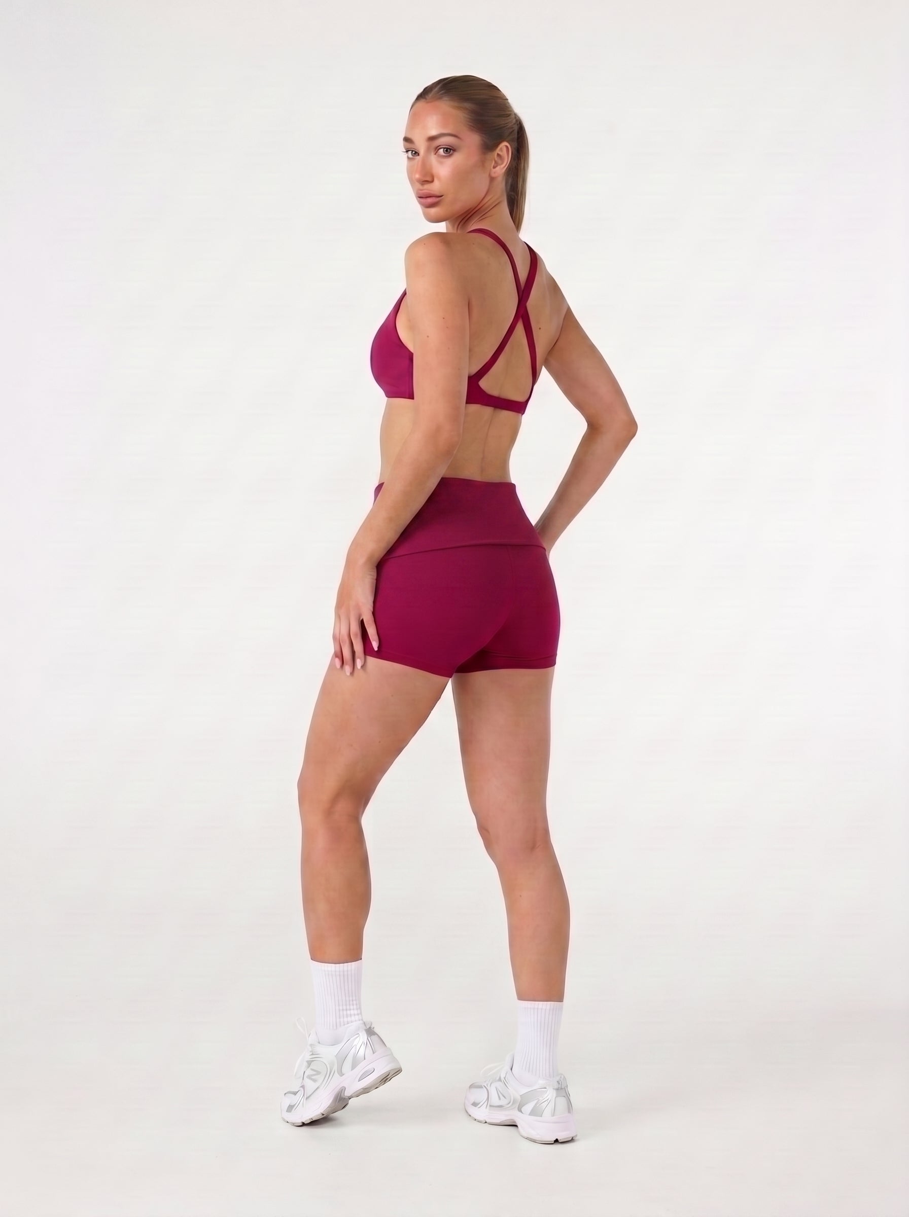 Refine Selene Cross Back Sports Bra | Raspberry