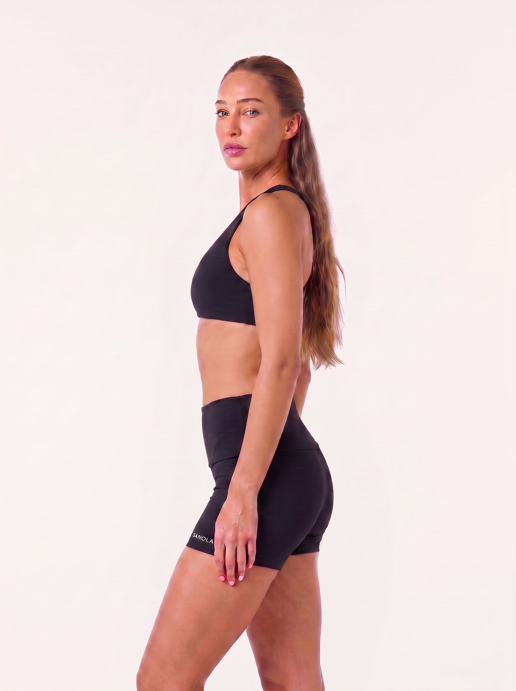 Refine Fold Over Shorts | Black