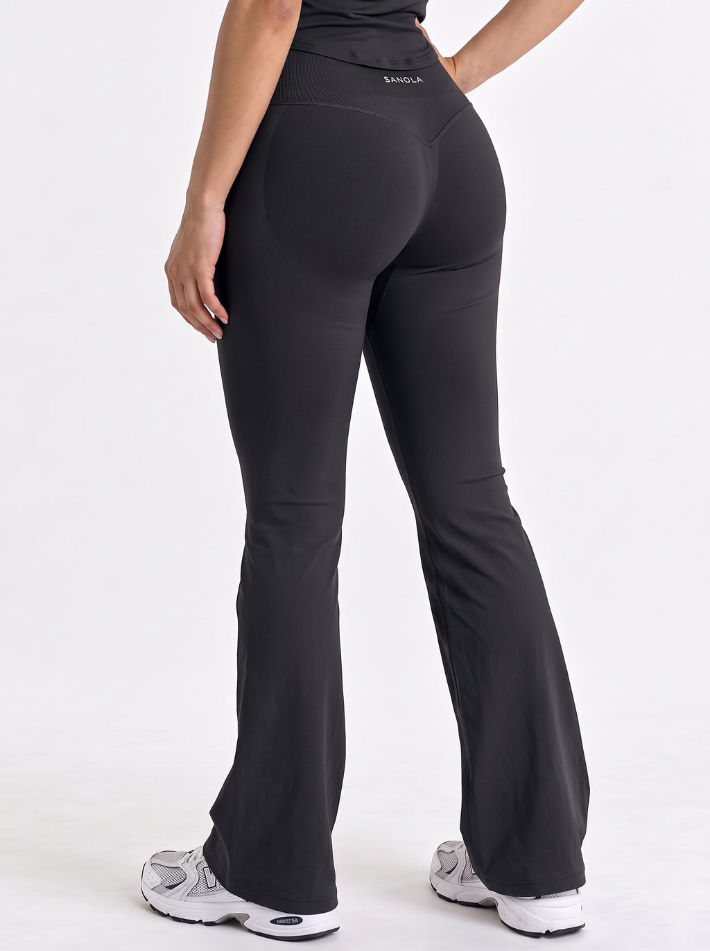 Pantalon évasé Reform taille mi-haute | Noir