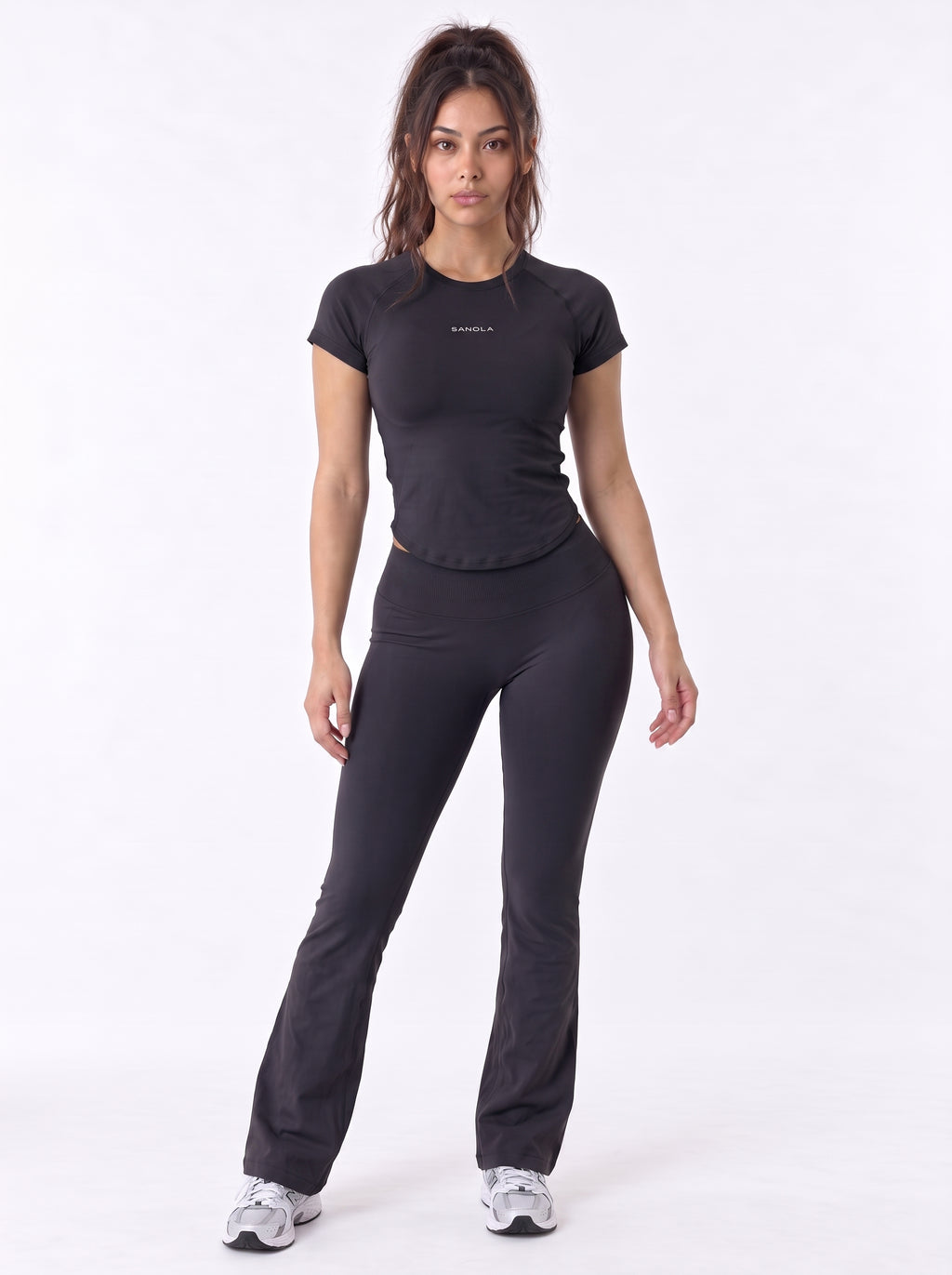 Pantalon évasé Reform taille mi-haute | Noir