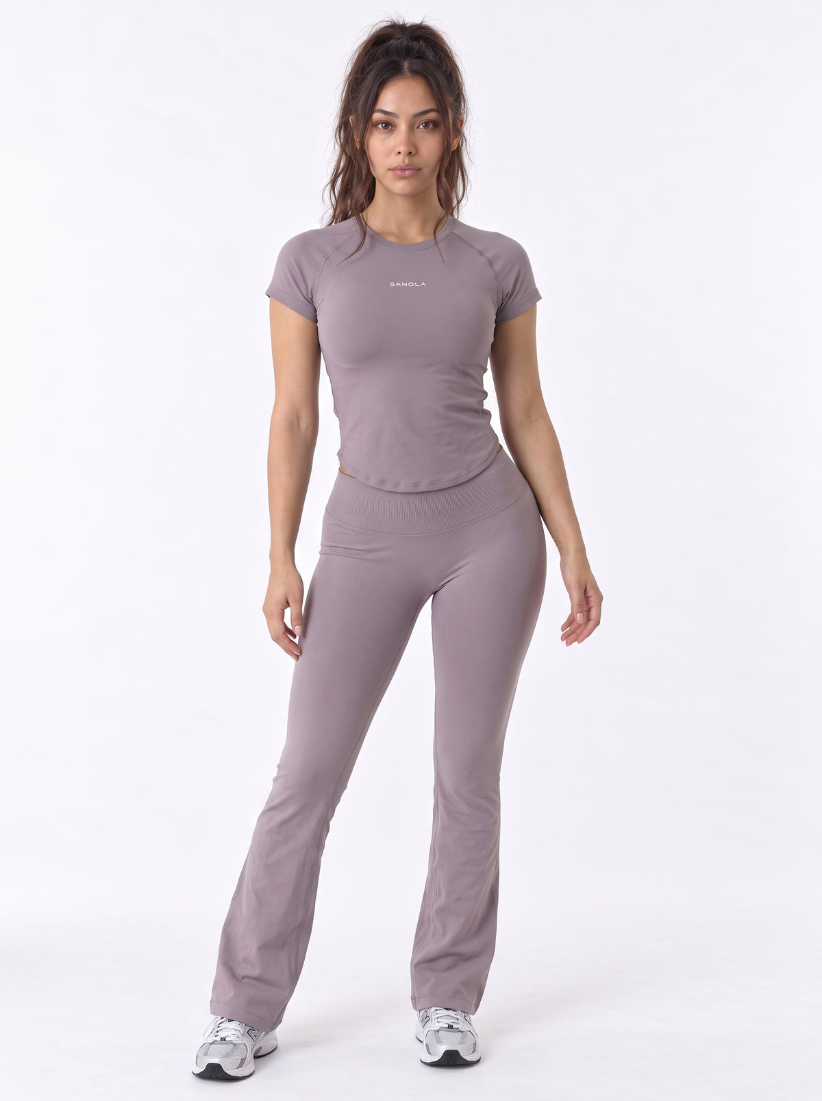 Reform Mid-Rise Flares | Dusty Mauve