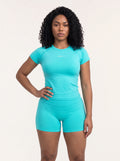 T-shirt Reform à manches courtes | Turquoise